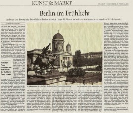 Artikel zur Ausstellung: Leopold Ahrendts (1825-1870) und die Frühzeit der Photographie in Berlin
