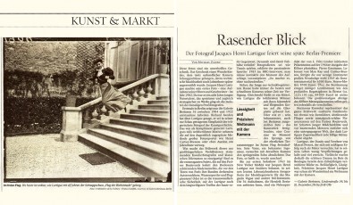 Pressespiegel zur Ausstellung: Photographien von Jacques Henri Lartigue