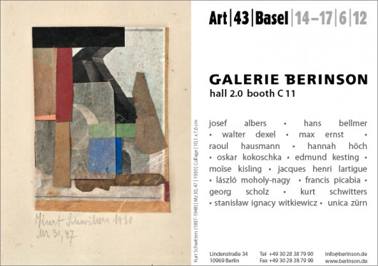 Art | 43 | Basel | 14-17|6|2012 | Halle 2.0 | Stand C 11