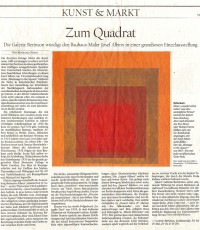 Pressespiegel zur Ausstellung: Josef Albers (1888-1976) Gemälde, Zeichnungen, Druckgraphik